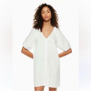 Wilfred Aperitif Linen Mini Dress in Chambray Heatwave Blue